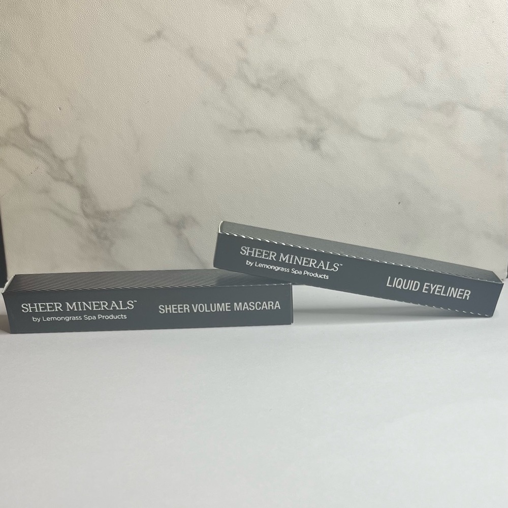 Lemongrass spa sheer minerals mascara and liquid eyeliner set